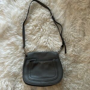 Marc Jacobs grey leather shoulder purse